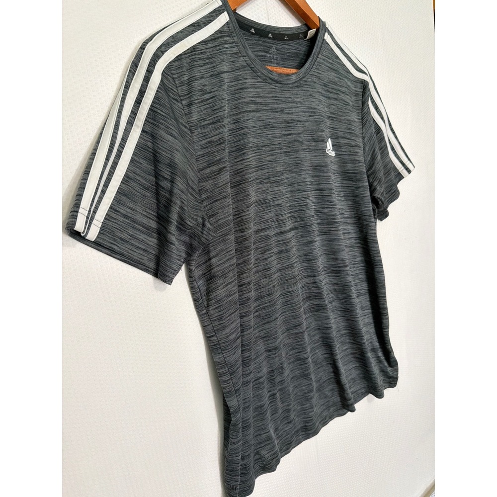 Adidas Mens Primegreen Aeroready Space Dye Training T-Shirt Gray Medium - Picture 5 of 10